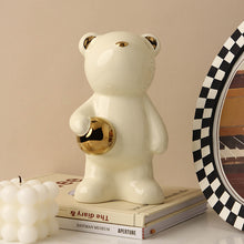 Sports Bear Beige and Golden Decor