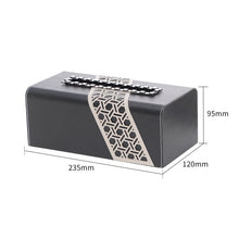 Leather Geometric Design Tissue Boxes