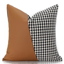 Orange Black and White Patch Cushion Cover