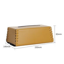 Leather Corner Stitched Tissue Box