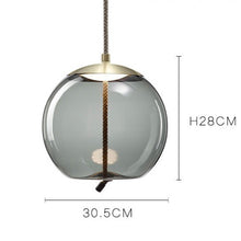 Glass Rope Spherical Pendant Light