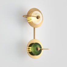 Green Golden Disk Wall Light