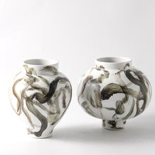 Brushed Brown White Vase