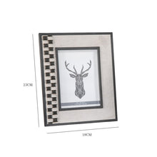 Checkered Beige and Black Photo Frame