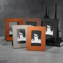 Modern luxury tan leather picture frame