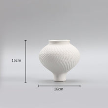 White Klein Blue Dotted Ceramic Vase