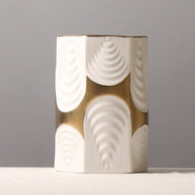 Hexagonal Rippled Vase