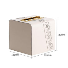 Leather Geometric Design Tissue Boxes
