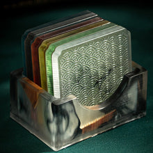 Clay Ink Resin Pine Coaster Set