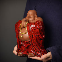 Fat Buddha in Red Robe Decor
