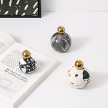 Wabi Sabi Marble and Golden Ball Paper Weight