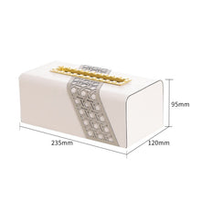 Leather Geometric Design Tissue Boxes