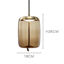 Glass Rope Spherical Pendant Light