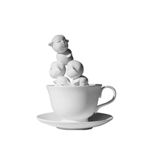 White Cup with Kids Decor