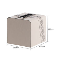 Leather Geometric Design Tissue Boxes