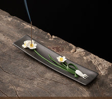 Hand-Made Ceramic Lotus Incense Burner