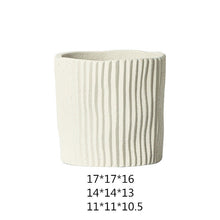 Wavy Ribbed Cement Planter