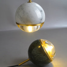 Marble Gold and Glass Pendant Light