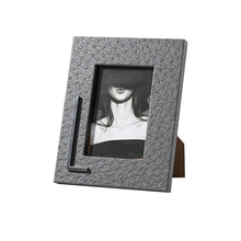 Herringbone leather textured photo frames