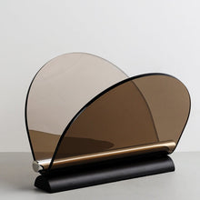 Silver Tube Acrylic Magazine Holder