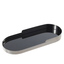 Metal Mirror Round Glass Tray