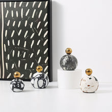 Wabi Sabi Marble and Golden Ball Paper Weight