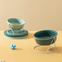 Double Food Bowl With Stand