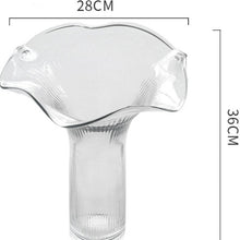 Flower Top Ribbed Glass Vase