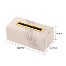 Leather Geometric Design Tissue Boxes