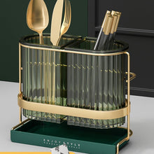 Ribbed Wall Mounted Golden Detail Spoon Stand