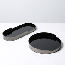 Metal Mirror Round Glass Tray
