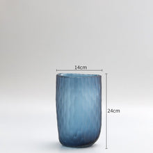 Frosted Honeycomb Glass Vase