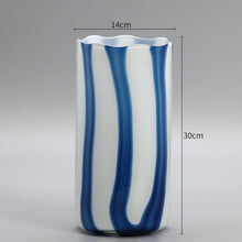 Colour Stripe Glass Vase