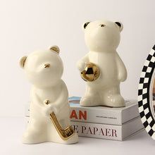 Sports Bear Beige and Golden Decor