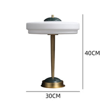 Green Marble and Golden Base Table Lamp