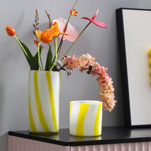 Colour Stripe Glass Vase
