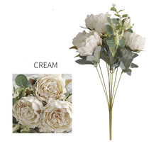 Rustic Peony Nine-Head Flower Stick