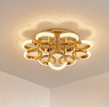 Golden Circular Ring Chandelier