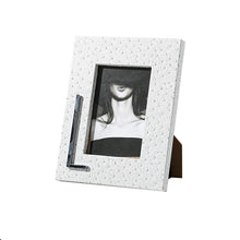 Herringbone leather textured photo frames