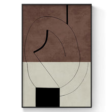 Half an Half Beige Brown Painting