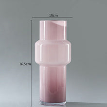 Peach Ombre Glass Vase