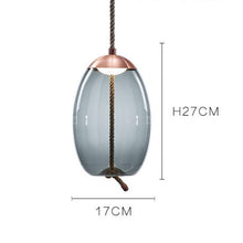 Glass Rope Spherical Pendant Light