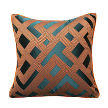 Orange Green Satin Pillow Cover (Set of 2)