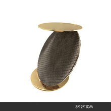Leather Splicing Metal Candlestand