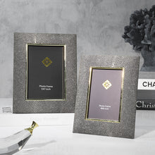 Leather Golden Photo Frame
