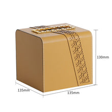 Leather Geometric Design Tissue Boxes
