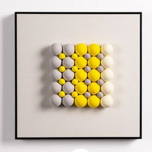 Yellow White Beige Spherical 3D Painting