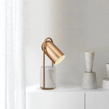 Nordic simple marble table lamp Creative metal lampshade Bedroom bedside lamp Designer living room hotel study lamp. | - Decorfur