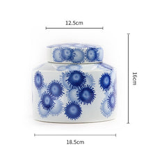 Blue Splash White Jar