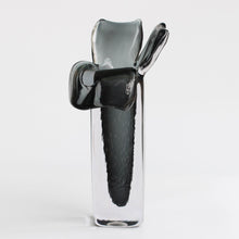 Petal Black and Transparent Vase